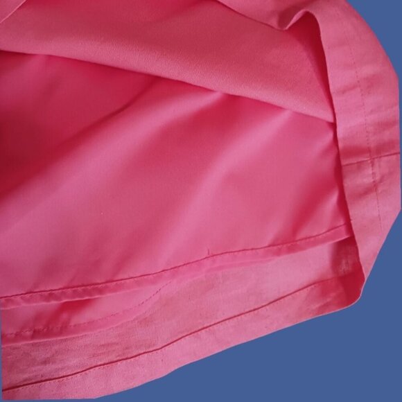 Anne Klein Sleeveless A-Line Dress V-Neck Back Zip Coral  linen Size Small - Picture 4 of 10